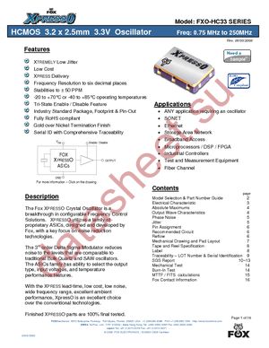 FXO-HC330-1 datasheet  